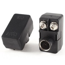 푸시 온 안테나 매칭 변압기 300/75 옴 TV F 동축 어댑터 2 개, [01] Silver ToneBlack, 01 Silver Tone  Black