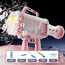 Rocket Boom 加特林全自動泡泡槍, 超大號三缸粉紅色郵購盒, 1個