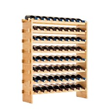 VEVOR 15병 와인 랙 독립형 바닥 와인 홀더 스탠드 주류 캐비닛 유리 홀더 나무 테이블 탑 쉬운 조립 바닥 보관 랙 홈 바 주방 거실 다이닝룸용 블랙
