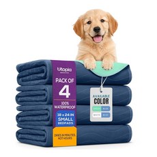 Bedding Washable Pee Pads for Dogs 18\" x 24\" (Pack of 4) Waterproof Incontinence Bed Adults Elde