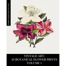 (영문도서) Vintage Art: 20 Botanical Flower Prints Volume 1 Paperback, Blurb, English, 9781006853302