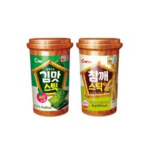 청우 김맛스틱85g 2개＋참깨스틱85g 2개/과자/간식 무배