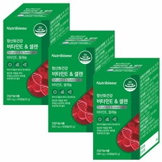 뉴트리바이옴 항산화건강 비타민E & 셀렌 셀레늄, 60정, 3개