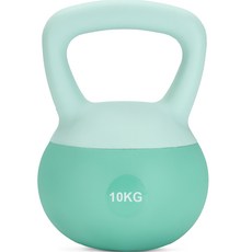 스포츠 말랑말랑 소프티 케틀벨 PVC 아령, 그린, 1개, 10kg