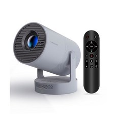 6 및 5.4 5 사운드베이스 스피커를 지원하는 프로젝터 4 홈 침실 실외용 오토 버티컬 키스톤 180 회전식 휴대용 프로젝터 300+, Electric Focus & Grey