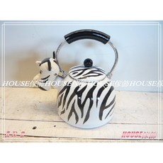 House傢飾 台灣製 笛音造型琺瑯壺-斑馬笛音壺, 1個