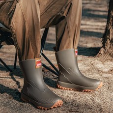 YANGTA 패션 남성 장화 가볍고 미끄럼 방지 남자 미들 레인부츠 낚시장화 작업용장화 남성 레인부츠