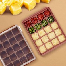 이유식 큐브 20구 2p 실리콘 소분 용기 아기 음식 보관, 이유식큐브20구 2P