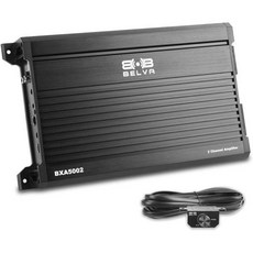 벨바 BXA15001 1500W 피크 BX시리즈 2옴 안정 클래스 AB 모노블록 카 오디오 MOSFET 앰프 리모트 서브우퍼 레벨 컨트롤, 500W 2-채널