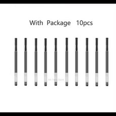 원래 Xiaomi 다채로운 젤 펜 5pcs 부드러운 슈퍼 내구성 마킹 10pcs 블랙/레드 0.5mm 쓰기 서명, 03 10pcs Black