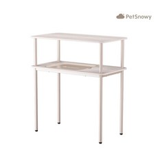 PetSnowy SNOW貓砂盆雙層置物架/淺卡其色, 1個, 淺卡其色