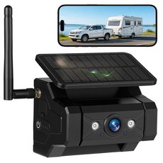 마그네틱 태양열 무선 백업 카메라 트럭 RV 트레일러용 1080P Wi-Fi 히치 카메라 아이폰/안드로이드/아이패드용 9600mAh 배터리 전원 후면 뷰 카메라 IP69, 마그네틱 태양열 무선 백업 카메라, 트럭 RV 트레일러
