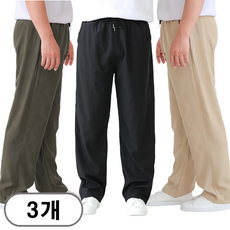 차쿠 2+1 남성 냉감 슬랙스 긴바지 여름 와이드 일자핏 밴딩 가벼운 시원한 편한 바지 작업복 빅사이즈 출퇴근바지