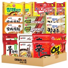 농심 오뚜기 봉지라면 9가지맛 2개씩 18개 기획세트 (신라면 사리곰탕 무파마 짜파게티 안성탕면 멸치칼국수 진라면매운맛 참깨라면 열라면), 1세트
