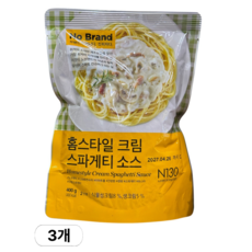 노브랜드 홈스타일 크림스파게티소스400g x3개, 3개, 400g