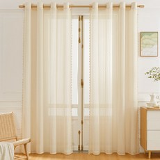 뉴데이리빙 아뜰르 태슬 창문인테리어 가정용 레이스커튼