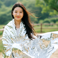 아더블 초경량 방수보온 은박 담요, 10개, 실버