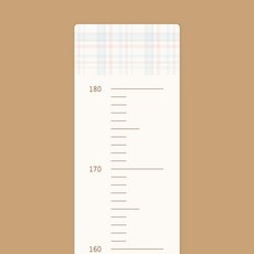 마이앤트 찢어지지 않는 방수 PET 페트 유아 아기 어린이 키재기 포스터 성장기록, 01.크림아이보리