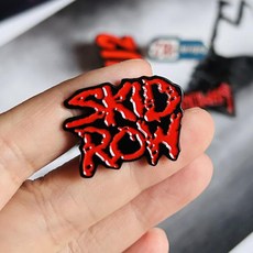 락밴드 로고 뱃지 브로치 금속뱃지 미니 악세사리 모음, 스키드로우 2.3x3cm, 1개