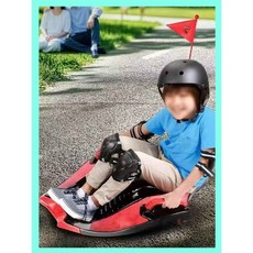 가오리 드리프트 고카트 12V 소형 가정용 루지 전동 카트, 레드, 1개