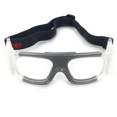 실프라 라켓볼 고글 스포츠 안경 조절 가능한 스트랩이 있는 김서림 방지 보호, Grey, 1개, 회색