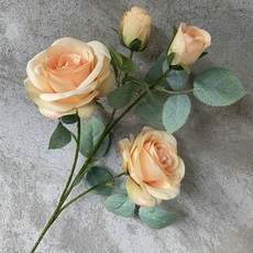 모조화 모조 장미 꽃다발 긴 가지 장미 웨딩 촬영 소품 모조화, 샴페인, 1개