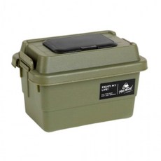 미니 캠핑 다용도 수납 박스 카키, 1개, 상세페이지 참조