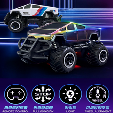 [몬스터] [사이버트럭] [RC] [알씨] [원격제어] [조종] [어린이] [유아] [미니] [무선], (색상랜덤배송), 1개
