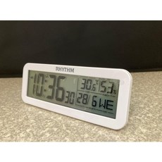 RHYTHM 數位鬧鐘 液晶顯示 溫濕度偵測 日曆功能 貪睡鬧鐘 LCT107NR03