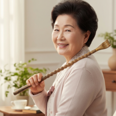 픽초이 나무 효자손 등긁개, 황토색, 1개 황토색, 1개