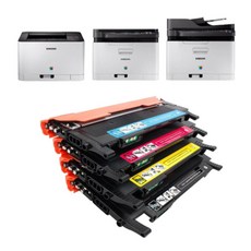 삼성 SL-C563FW 토너 호환 프린터 기종 SL-C563W SL-C513W SL-C513 SL-CW SL-C, 4개, 4색 세트 CLT-P510C