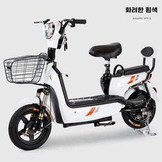 전동스쿠터 출퇴근 배달 접이식 전기스쿠터 전기자전거, 20AH, 화이트 전용 납산 배터리, 48V