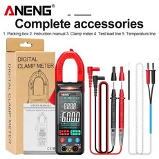 디지털 멀티미터 ST212 NCV 클램프 전류 전압 카운트 /AC 6000 미터 가용, ST212 Red with box