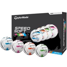 테일러메이드 (25)스피드소프트 잉크 골프공 (2PCS), (핑크), 1개, 12개입