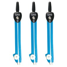 SONIC 슈퍼 컴퍼스 이로하 2mm 심용 블루, 3개