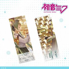 하츠네 미쿠 레이저 티켓 굿즈 양면 포토카드 책갈피, 1개, 심포니