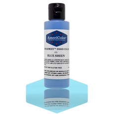 아메리컬러 아메리미스트 블루 광택 에어브러시 식용 색소 4.5 온스 AmeriColor AmeriMist Blue Sheen Airbrush Food Color 4.5 oz, 파란색, 4.5 Fl Oz (1팩), 1개