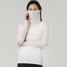 아소트 스포츠 아웃도어 프리미엄 골프이너 쿨링 여성 마스크 일체형 긴팔 티셔츠