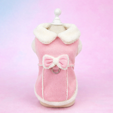 [푸들나무] 스윗리본 양털무스탕, 1개, 핑크