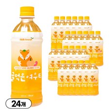 티트리트 귤먹은 여우티 페트, 24개, 500ml