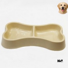 애견 쌍식기 아이보리 반려견식기
