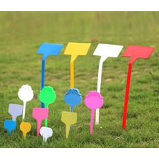 정원 식물라벨 화분이름표 표시판 팻말 혼합 6.6cm 100장, 레드 직면 15cm 10장