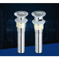 彈跳式洗手台下水器，不鏽鋼排水組，浴室面盆配件，防臭防堵，安裝便捷, 如圖