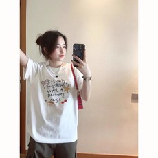 임산부 반팔티 봄 여름 캐주얼 여자 반팔 티셔츠 루즈핏 코디 임부복 순면 상의 zzl