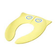 雪倫小舖 兒童馬桶學習坐墊 馬桶坐便圈 免安裝兒童坐墊, 黃-F