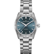 Hamilton 해밀턴 재즈마스터 퍼포머 오토매틱 남성용 시계 38mm 스테인리스 스틸 케이스 스위스 제작 블루 다이얼 아날로그 손목시계 100m 방수 사파이어 크리스