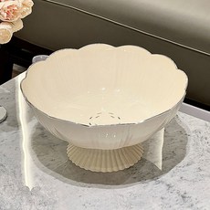 쏠룸 북유럽 디저트 트레이 간식 바구니, 1개, 아이보리