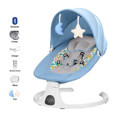 수면용품 신생아 전동 요람 흔들의자 다기능, MAX 스탠다드 모델 체크무늬 C