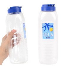 플라스틱물통 생수통 코멕스물병 1.2L, 투명, 블루, PET, PP, 1200ml