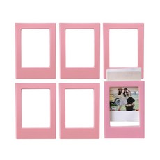 5+1 이지유 폴라로이드 자석 액자 세트 마그네틱 포토카드 미니 앨범 포카홀더 케이스, 6개, 핑크